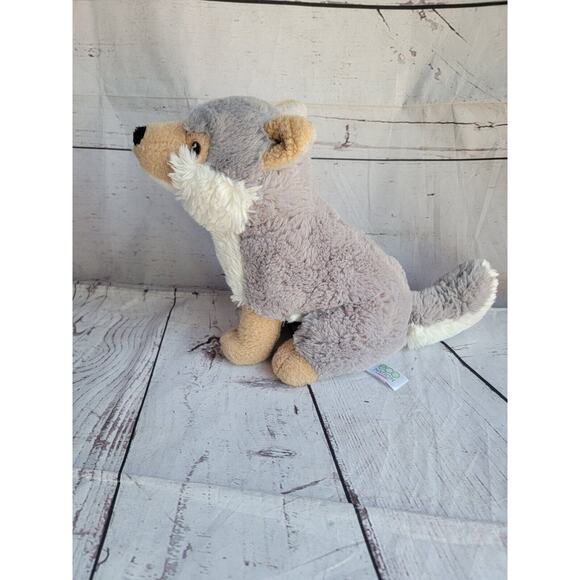 Aurora Eco Nation Wolf Plush Stuffed Animal Toy Wild Dog 8 Inch Tall - Picture 3 of 8